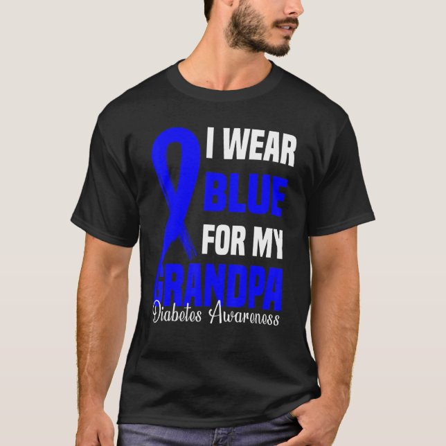 Camiseta Uso Azul Para Concienciar Sobre La Diabetes Azul D (Anverso)