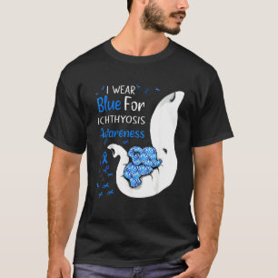 Camiseta Uso Azul Para Ichtiosis Elefante De Concienciación