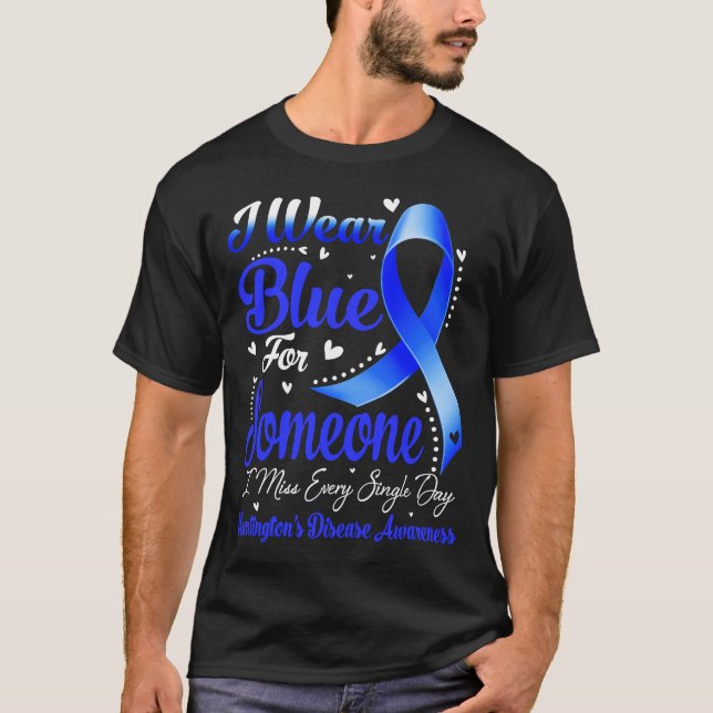 Camiseta Uso Azul Para La Conciencia De La Enfermedad De HU (Anverso)