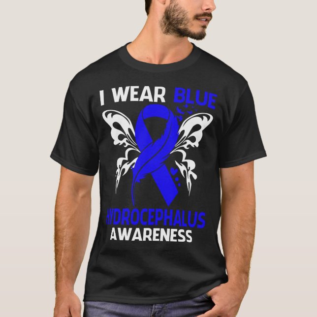 Camiseta Uso Azul Para La Conciencia HIDROCEPHALUS (Anverso)