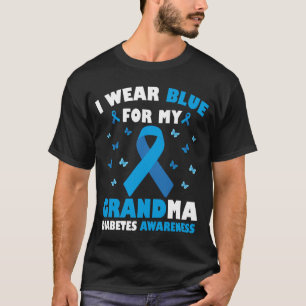 Camiseta Uso Azul Para Mi Abuela Diabetes Conciencia T1D