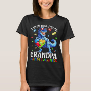 Camiseta Uso Azul Para Mi Abuelo Dinosautismo Awarene