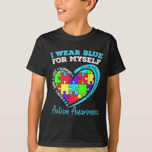 Camiseta Uso Azul Para Mi Autismo Niños Del Día De Concienc
