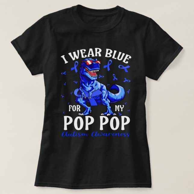 Camiseta Uso Azul Para Mi Conciencia Sobre El Autismo POP D (Diseño del anverso)