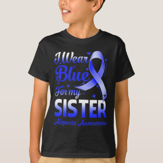 Camiseta Uso Azul Para Mi Hermana Alopecia Conciencia 1