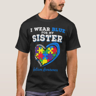 Camiseta Uso Azul Para Mi Hermana Hermano De Concienciación