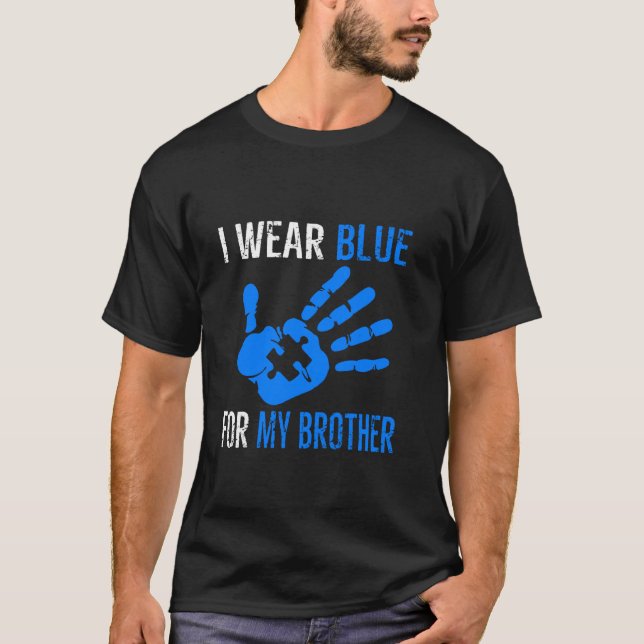 Camiseta Uso Azul Para Mi Hermano Autismo Día De Conciencia (Anverso)