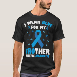 Camiseta Uso Azul Para Mi Hermano Diabetes Conciencia T1D