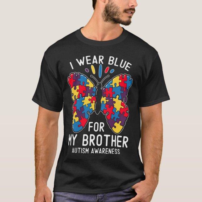 Camiseta Uso Azul Para Mi Hermano Hermana De Concienciación (Anverso)
