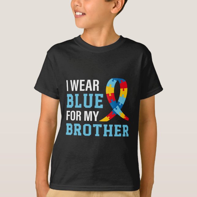 Camiseta Uso Azul Para Mi Hermano Hermana De Concienciación (Anverso)