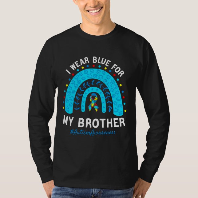 Camiseta Uso Azul Para Mi Hermano Mes De Concienciación Sob (Anverso)