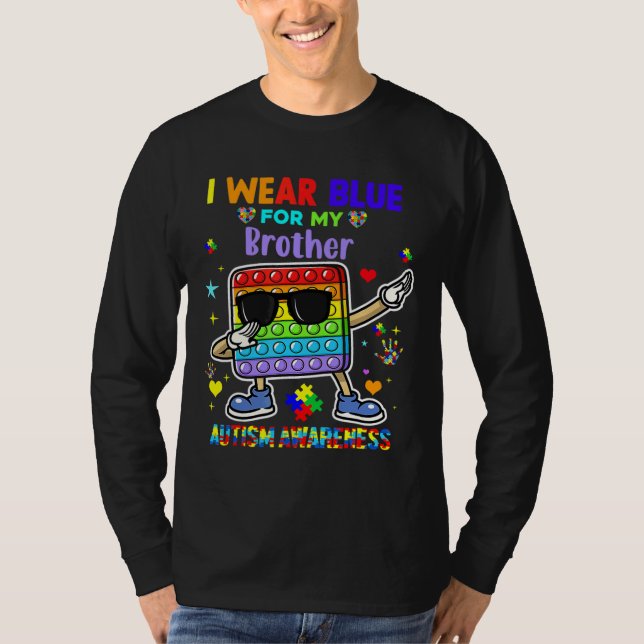 Camiseta Uso Azul Para Mi Hermano Mes De Concienciación Sob (Anverso)