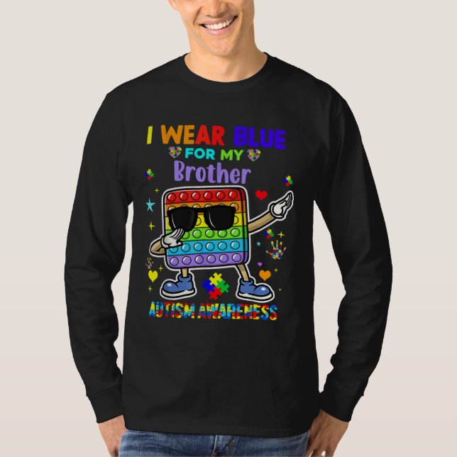 Camiseta Uso Azul Para Mi Hermano Mes De Concienciación Sob (Anverso)