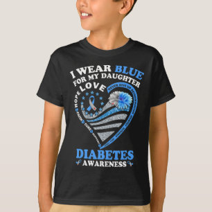 Camiseta Uso Azul Para Mi Hija Diabetes Sensibilización