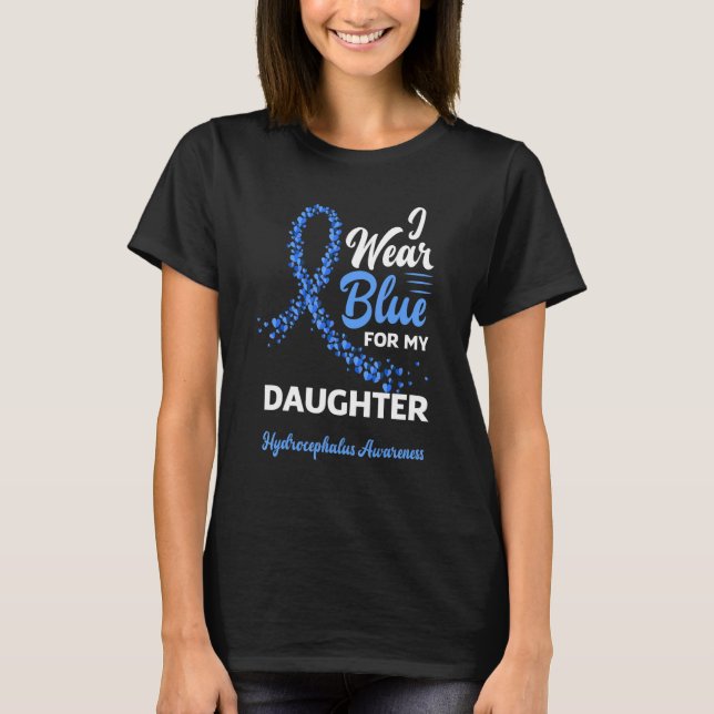 Camiseta Uso Azul Para Mi Hija Hydrocephalus Awarenes (Anverso)