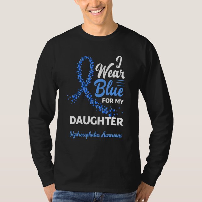Camiseta Uso Azul Para Mi Hija Hydrocephalus Awarenes (Anverso)