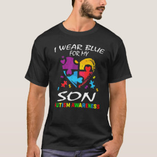 Camiseta Uso Azul Para Mi Hijo Autismo Conciencia A Los Pad