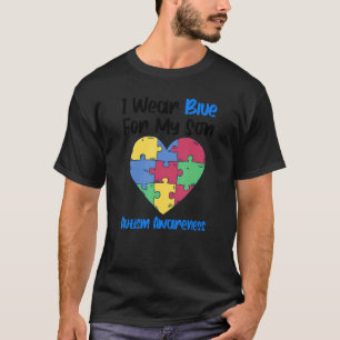 Camiseta Uso Azul Para Mi Hijo Autismo Conciencia De Niños 