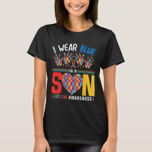 Camiseta Uso Azul Para Mi Hijo Autismo Conciencia Rompecía
