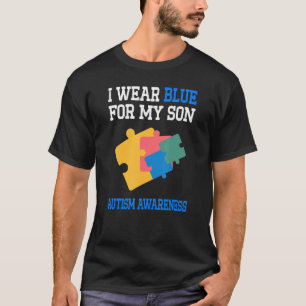 Camiseta Uso Azul Para Mi Hijo Autismo Sensibilización Padr