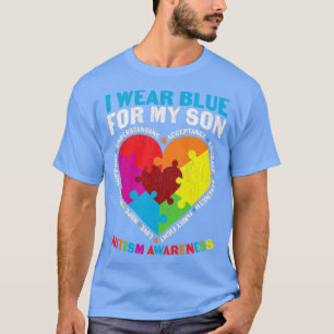 Camiseta Uso azul para mi hijo Conciencia de autismo Mamá p