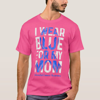 Camiseta Uso Azul Para Mi Mamá, Conciencia Sobre El Cáncer 