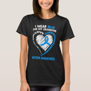 Camiseta Uso Azul Para Mi Nieto Autism Awareness Ribbo
