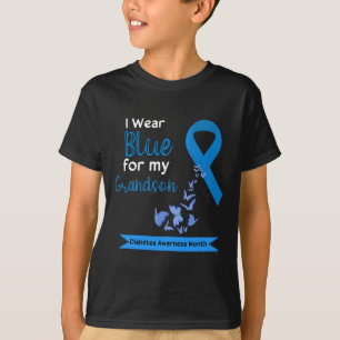 Camiseta Uso Azul Para Mi Nieto Diabetes Awareness Mon