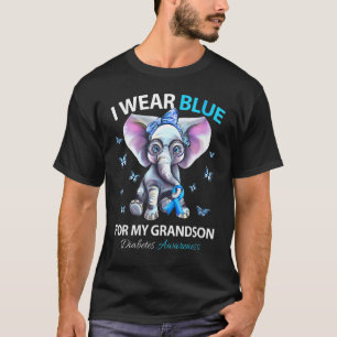 Camiseta Uso Azul Para Mi Nieto Diabetes Sensibilización