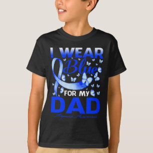 Camiseta Uso Azul Para Mi Papá Alopecia Conciencia Butterfl
