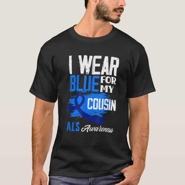 Camiseta Uso Azul Para Mi Primo Apoyo A La Conciencia De AL (Anverso)