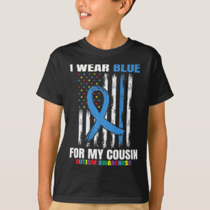 Camiseta Uso Azul Para Mi Primo Autismo Conciencia De Estad
