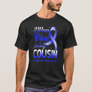Camiseta Uso Azul Para Mi Primo Conciencia De La Alopecia