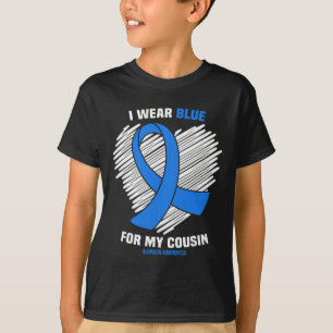 Camiseta Uso Azul Para Mi Primo Conciencia De La Alopecia