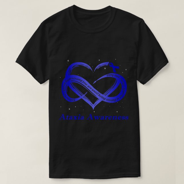 Camiseta Uso Azul Por Ataxia Awareness Warrior T-Shirt11 (Diseño del anverso)