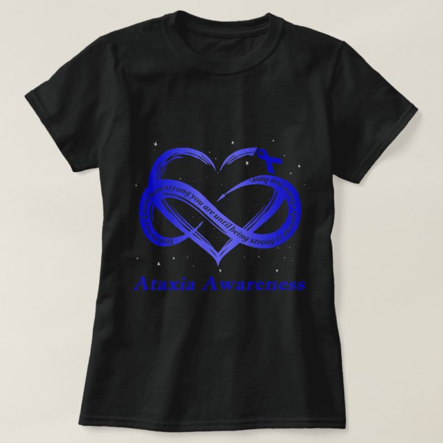 Camiseta Uso Azul Por Ataxia Awareness Warrior T-Shirt11 (Diseño del anverso)