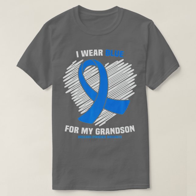 Camiseta Uso Azul Por Mi Abuelo Angelman Síndrome De Awar (Diseño del anverso)