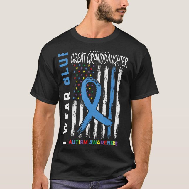 Camiseta Uso Azul Por Mi Gran Nieta Autismo Awar (Anverso)