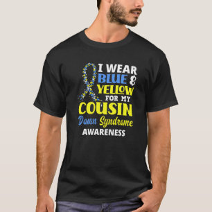Camiseta Uso Azul Y Amarillo Para Mi Primo Síndrome De Down