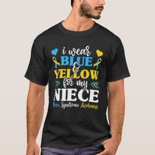 Camiseta Uso Azul Y Amarillo Para Mi Síndrome De Niece Abaj