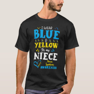 Camiseta Uso Azul Y Amarillo Para Mi Síndrome De Niece Down