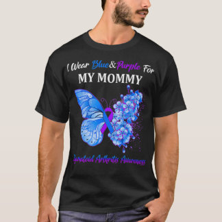 Camiseta Uso Azul Y Púrpura Para Mi Mami Artritis Reumatoid