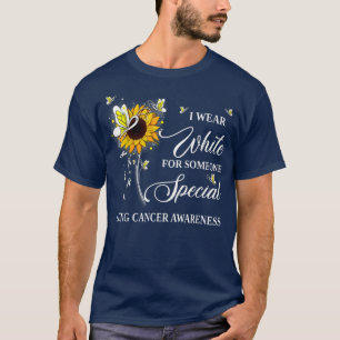 Camiseta Uso Blanco Para Concienciar Sobre El Cáncer De Pul