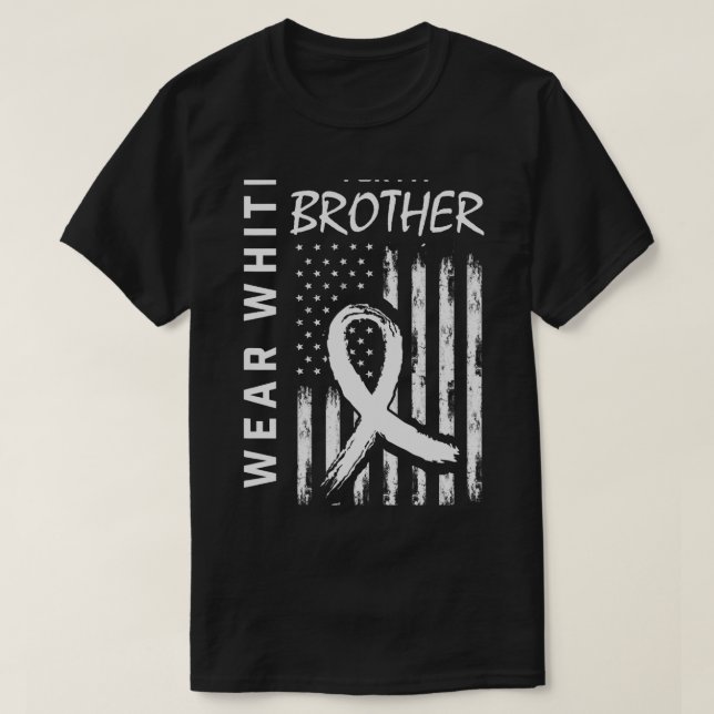 Camiseta Uso Blanco Para Hermano Concienciación Sobre El Cá (Diseño del anverso)
