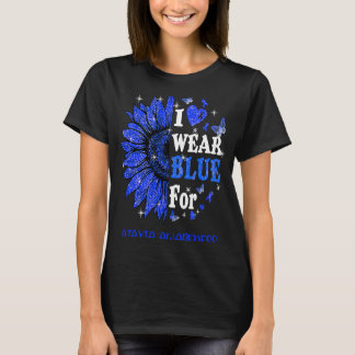 Camiseta Uso Blue Twinkle Heart Sunflower Ataxia Awarene