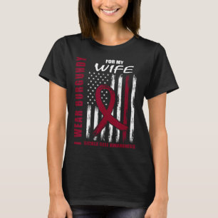 Camiseta Uso Borgoña Para Concienciar A Mi Esposa De Célula