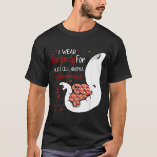 Camiseta Uso Borgoña Para Concienciar Sobre La Anemia De Cé