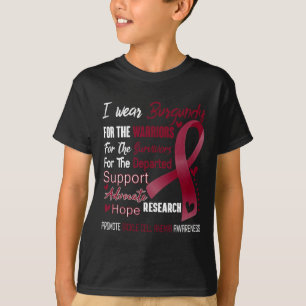 Camiseta Uso Borgoña Para Concienciar Sobre La Anemia De Cé