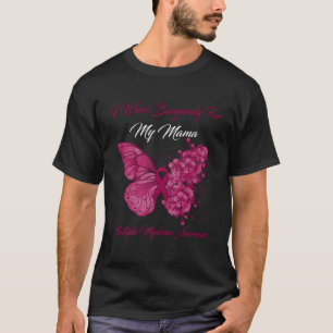 Camiseta Uso Borgoña Para Mi Mamá Mieloma Múltiple Rojo B