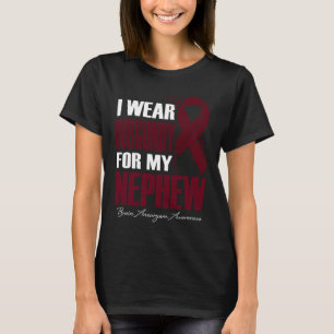 Camiseta Uso Borgoña Para Mi Sobrino Consciente Del Aneural